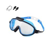 Kids Swim Goggles - Wide View Swimming Glasses With Nose Clip & Earplugs