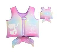 Kids Swim Vest, Kids Swimming Life Vest Jacket, Glitter Foldable Floating Jacket, Comfortable Safety Boating Gear, Outdoor Rescue Pool Vest for Girls and Boys, Beach Swim Safety Accessory