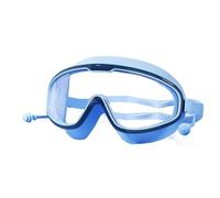Kids Swimming Goggles - 20x10x3.7cm | Anti-Fog HD Large Frame UV Protection Silicone Earplugs Polycarbonate Waterproof Comfortable Boys Girls Age 3-15 Pool Training Beach Set