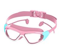 Kids Swimming Goggles, Gogglles with Earplugs, Waterproof Anti-Fog, UV Protection, Non-Slip Gear, Large Frame Design, For 2-14 Years Old, Includes Storage Box