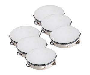 Kids - Tambor de tambor de 6 pulgadas | Set Of 6 Handheld percusion Instruments, Educational Musical Tool For Kids, Perfect For School, Home, Dance, Yoga, And Recreational Gatherings, Children