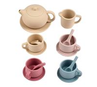 Kids Tea Party Set - Silicone Kitchen Toy, Kitchen Kids Teapot Set | For Boys Girls Playdates, Birthday, Holiday, Playroom, Kindergarten, Daycare Centers And Home School