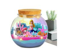 Kids Terrarium Kit, Terrarium Kits for Kids, Girls Terrarium Kit with LED Light, Sea Creatures Aquarium Kit for Girls, 5,51 x 5,51 pulgadas Educational Terrarium Arts and Crafts for Girls, Creative
