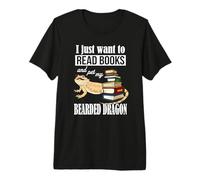 Kids Tiny Dinosaur Read Books & Pet My Bearded Dragon Lover Camiseta Premium