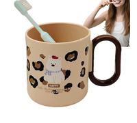 Kids Toothbrush Cup, Reutilizable Counter Organizer, 10 x 8 cm Holder with Estable Base, Sturdy BPA Free Container, Bathroom Accessory with Fun Design, Sink Storage for Home and Apartment