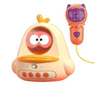 Kids Toy Microphone, Cartoon, Chick Shaped Microphone, Portabl Cartoon Baby Early Learning Singing Microphone Chick Shaped Toy,Handheld Karaoke Music Microphone Toys For Girls, Boys