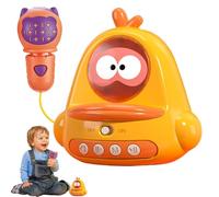 Kids Toy Microphone, Cartoon, Chick Shaped Microphone, Portable Karaoke Toy Handheld, Karaoke Music Microphone, Microphone Toy For Girls, Chick Shaped Karaoke Toy