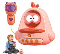 Kids Toy Microphone, Chick Shaped Cartoon Portable Karaoke Toy Micrófono, Handheld Karaoke Music Microphone Toys for Girls, Boys, Singing Toy for Fun Play, Musical Toy