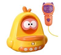 Kids Toy Microphone, Chick Shaped Cartoon Portable Karaoke Toy Micrófono, Handheld Karaoke Music Microphone Toys for Girls, Boys, Singing Toy for Fun Play, Musical Toy