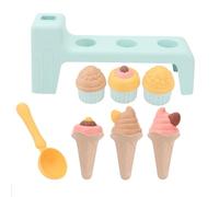 Kids Toys Set - Ice Cream Sandbox Kit Castle Building Molds | Bucket Trowel Colorful Outdoor Play Accessories Creative Sand Sculpting Fun Pack for Seaside, Playground, Poolside, Travel