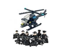 Kids Toys SWAT Counter Terrorism Forces Military Figures Police Car Helicopter Weapons Building Blocks Sets