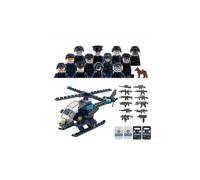 Kids Toys SWAT Counter Terrorism Forces Military Figures Police Car Helicopter Weapons Building Blocks Sets