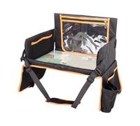 Kids Travel Tray, Toddler Car Seat Lap Desk, Tablet Stand Cup Snack Holder, Organizer Surfaces with Pockets for Airplane, Car, Bed, Stroller, Road Trips, Play, 40x35x31cm