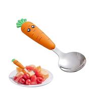 Kids Utensils Set - Non-Slip Heat Resistant Carrot Cutlery, Sturdy Metal Forks, Fun Design Safe Use, Tableware Accessory for Boys Girls Children Nursery Kitchen, Utensil Set f