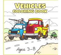 Kids Vehicles Coloring Book: Easy & Bold designs for kids!