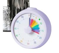 Kids Visual Timer - 3.74 Inch Multifunctional Rainbow Study Schedule Tool | Silent Countdown Time Management Clock For Home, Work, Meetings, Office, Classrooms, and Study