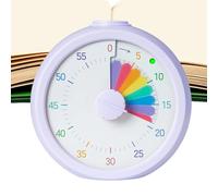 Kids Visual Timer - 9.5cm Rainbow Clock, ABS Device, Multifunctional Countdown Timer with Colorful Study Schedule Display | Portable Time Management Tool for Homeschool Learning Classroom Stud