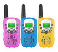 Kids Walkie Talkies 3 Pack, 3 Miles Long Range with Backlit Lcd Flashlights Walkie Talkies Compatibl