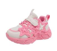 Kids Walking Shoes Girls Sports Running Trainers Teen Girl Sneakers Breathable Soft Lace up Mesh Upper Non-Slip Thick Chunky Sole Walking Tennis Shoes for Little/Big Kids