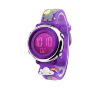 Kids Watches Digital Girl Watches Ages 5-12 Sport Waterproof 3d Cute Cartoon Digital 7 Colors Lights Wrist Watch for Boys Girls Gifts Purple