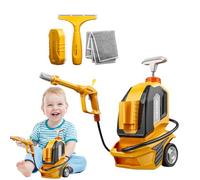 Kids Water Cleaning Toy - Play Pressure Lavadora con n | Juego de roles de lavado de coches para y niñas con raspador y toalla, limpieza divertida al aire libre