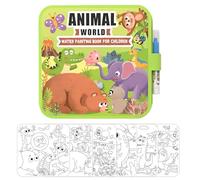 Kids Water Coloring Book - Montesori Watercolor Books, Reusable Educational Children Drawing Toys, Books Coloring Toy | For Art Crafts Education Boys Girls Home Classroom Travel Airplane Birthday