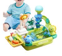 Kids Water Play Sink - Educational Simulation Toy for Imaginative Household Fun | ABS Construction with Automatic Water Flow Feature, Fishing Activity Set for Bathroom Camping Daycare, 52x29x37cm