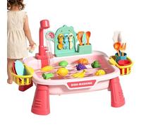 Kids Water Play Table 54cm Electric Sink Toy With Dishes For Ages 1-8