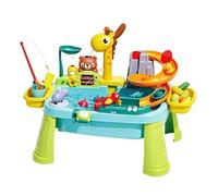 Kids Water Play Table, jirafa Faucet Sensory Activity Toy, Outdoor Summer Water Learning Set for Hand Eye Coordination, Safe Educational Design, Backyard Garden Use