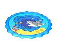 Kids Water Sprinkler Mat - 66 Inch Shark Spray Pad | PVC Outdoor Splash Play Fountain For Garden Backyard Beach Patio For Children Outdoor Water Activity