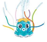 Kids Water Sprinkler, Octopus-Shaped Yard Sprinkler with 8 Swinging Tubes, PVC Outdoor Water Sprayer Garden Toy for Ages 3+, Boys and Girls, Pool, Lawn, School, Backyard, and Patio, 15x15x16cm