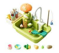 Kids Water Table - Fishing Toy, Summer Outdoor Play Set | Interactive Water Activity Station Educational Sensory Play Equipment Backyard Patio Beach Camping Daycare Home Bathroom Playroom Fun Learning