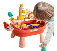 Kids Water Table Outdoor Interactive Water Play Desk, Pretend Kitchen Role Toy Set with Fishing Game, Preschool Daycare Summer Beach Camping Patio Backyard Indoor Playground Activity