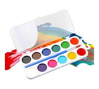 Kids Watercolor Paint Set - Assorted Drawing Art Watercolor Palette | Water Paints for Kids Classroom Art Supplies | Safe Bulk Kid Paint with Brushes, Round Watercolôr Painting Kit for Birthday