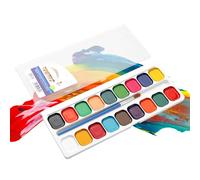 Kids Watercolor Paint Set - Assorted Drawing Art Watercolor Palette | Water Paints for Kids Classroom Art Supplies | Safe Bulk Kid Paint with Brushes, Round Watercolôr Painting Kit for Birthday
