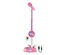 Kids with Stand - Musical Toy | Light Up Speak | 7 Flashing LED Lights, Type-C Cable Included, 43 Inch Adjustable Height, Battery Powered, Wireless Singing, for Kids Room