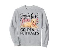 Kids Women Just A Girl Who Loves Golden Retrievers White Sudadera