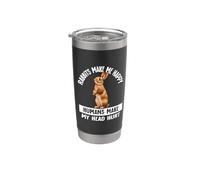 Kids Womens Humans Hurt My Head Bunny Rabbits Make Me Happy Vaso térmico de acero inoxidable de doble pared