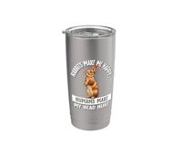 Kids Womens Humans Hurt My Head Bunny Rabbits Make Me Happy Vaso térmico de acero inoxidable de doble pared