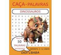Kids Word Search Puzzle Book Brazilian Portuguese - Livro de CAÇA-PALAVRAS para Crianças Português Brasileiro: Dinosaurs - Dinossauros