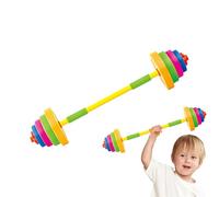 Kids Workout Barbell Set Adjustable Weight Toy for Outdoor Training, Physical Fitness Equipment for Boys and Girls, Safe and Fun Exercise Tool to Promote Strength Coordination and Healthy Habits