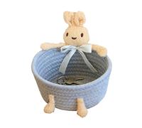 Kids Woven Basket - Cute Cotton Rope Bin, Space-Saving Kids Organizer with Soft Cotton Rope, Premium-Quality Basket, Long-Lasting Storage Box, Book Soft Sorting Pail for Bedroom Living Room Nursery