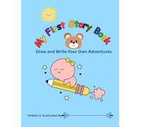 Kids writing and drawing book: Kids writing drawing practice