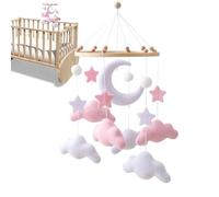 Kids1 Mobile for Bassinet Moon Star Cloud Felt Toys1