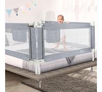 Kidsbuddy Barrera de seguridad de 180 cm, con elevación vertical, con sistema de seguridad de anclaje reforzado (1 lado)