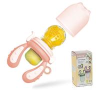 KidsMe Baby Food - Chupete de silicona para bebés de 6 a 24 meses, sin BPA, color rojo L