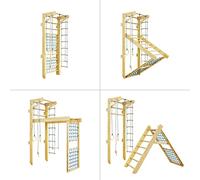 Kidsmont - Espaldera 5 en 1, Plegable, espaldera para espaldera, espaldera, espaldera, espaldera, Escalada, Interior, Pared de Escalada, Azul, Sprossenwand