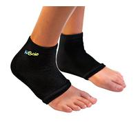 KidSole Gel de deportes del calcetín para los niños con sensibilidad talón, ee.uu. Tallas 2-7 (negro)