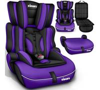 KIDUKU® Silla de coche bebé 76-150 cm, crece con el niño, Silla coche para niños 15 meses - 12 años, 9-36 kg, Grupo 1/2/3 (Noir/Violeta)