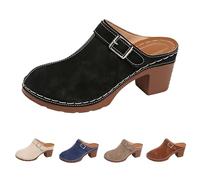 Kiduoua 2026 Sandalias Mujer Verano Tacon Ancho Cerrado Comodas Mujer Zapatos OrtopéDicas Con Punta Abierta CuñA Lavable Caminar Elegante Sandalias Retro Playa CóModas Y Transpirables